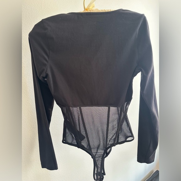ASOS LUXE corset style mesh bodysuit - size 6 - Picture 7 of 9
